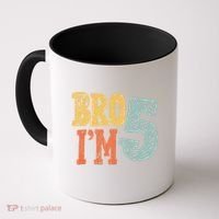 Kids Bro Im Five Years Old 5th Birthday Coffee Mug thumb 0