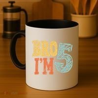 Kids Bro Im Five Years Old 5th Birthday Coffee Mug thumb 4
