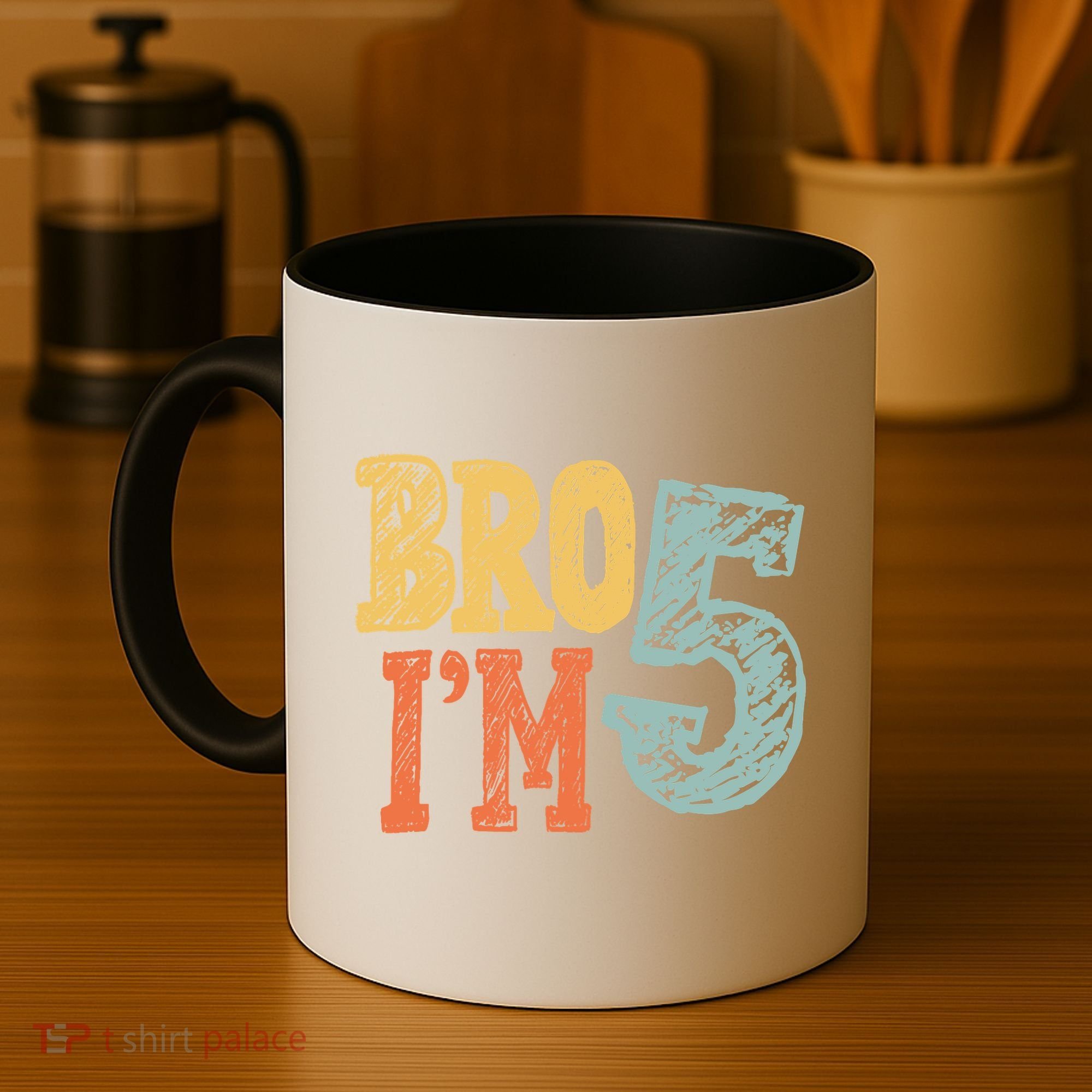 Kids Bro Im Five Years Old 5th Birthday Coffee Mug