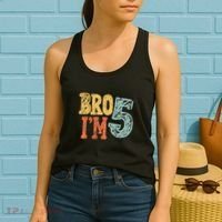 Kids Bro Im Five Years Old 5th Birthday Women's Tank Top thumb 2