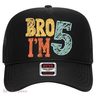 Kids Bro Im Five Years Old 5th Birthday Hat