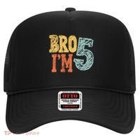 Kids Bro Im Five Years Old 5th Birthday Hat thumb 0