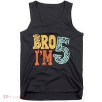 Kids Bro Im Five Years Old 5th Birthday Tank Top thumb 0