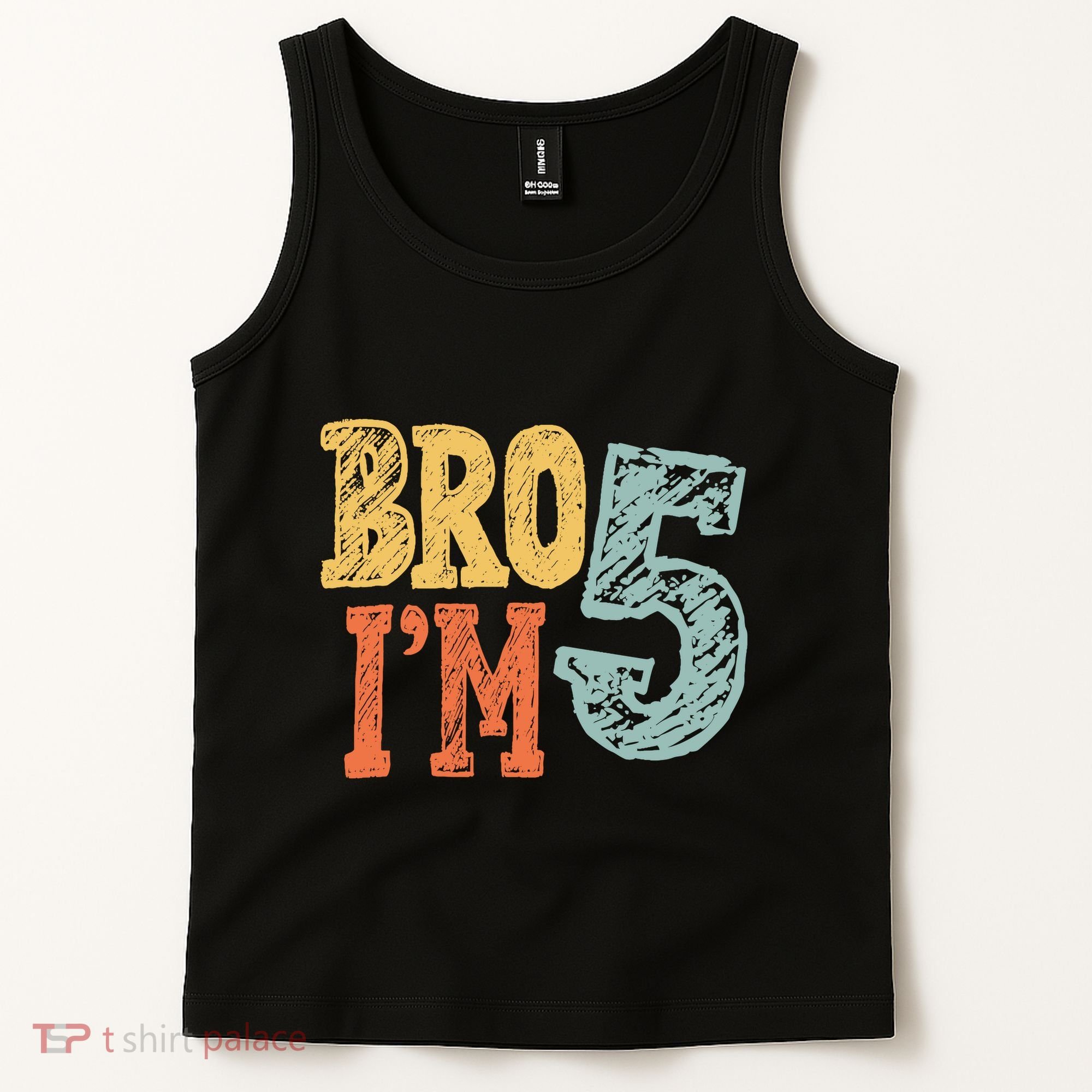 Kids Bro Im Five Years Old 5th Birthday Tank Top