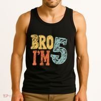 Kids Bro Im Five Years Old 5th Birthday Tank Top thumb 3
