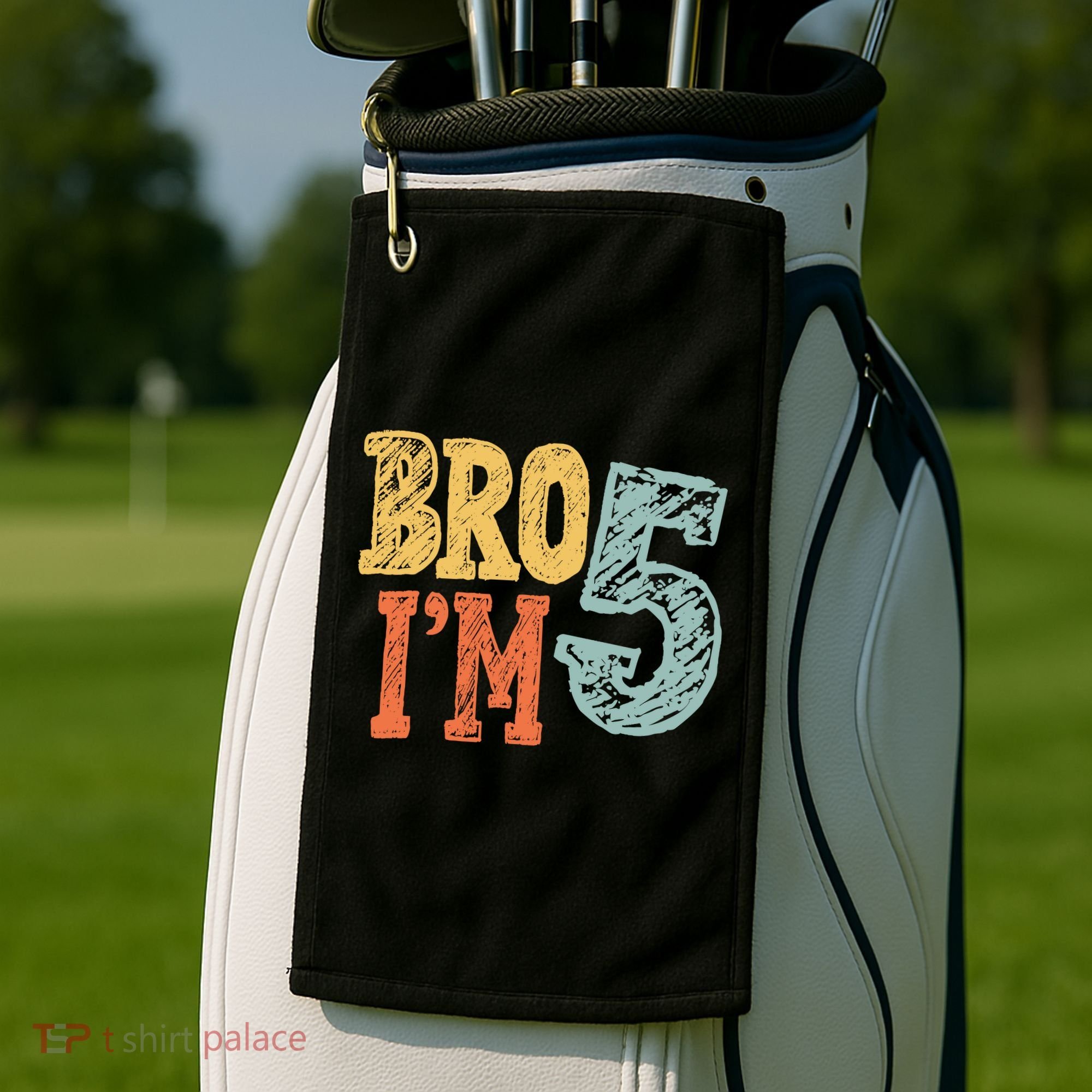 Kids Bro Im Five Years Old 5th Birthday Golf Towel