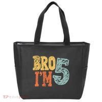 Kids Bro Im Five Years Old 5th Birthday Tote Bag thumb 0
