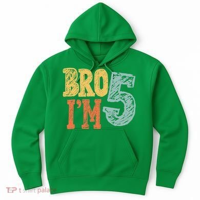 Kids Bro Im Five Years Old 5th Birthday Hoodie