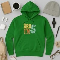 Kids Bro Im Five Years Old 5th Birthday Hoodie thumb 3