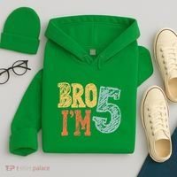 Kids Bro Im Five Years Old 5th Birthday Hoodie thumb 4