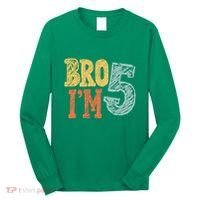 Kids Bro Im Five Years Old 5th Birthday Long Sleeve Shirt thumb 0