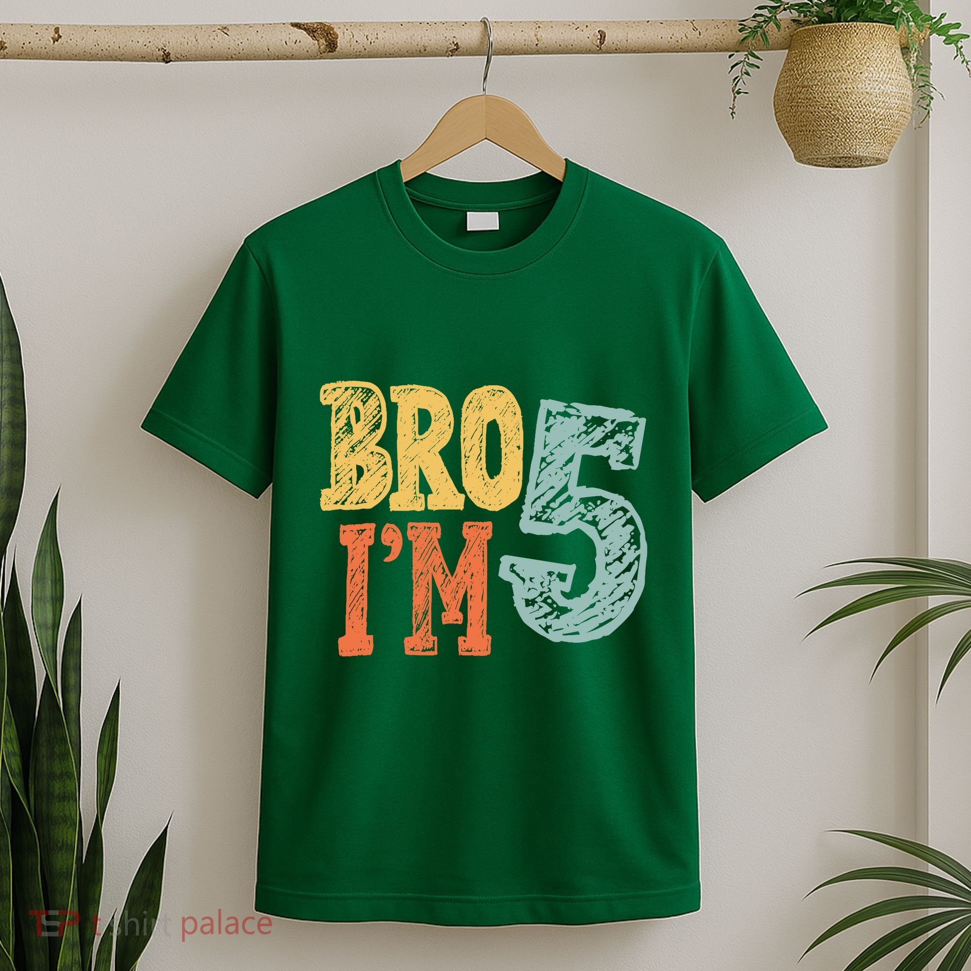 Kids Bro Im Five Years Old 5th Birthday T-Shirt