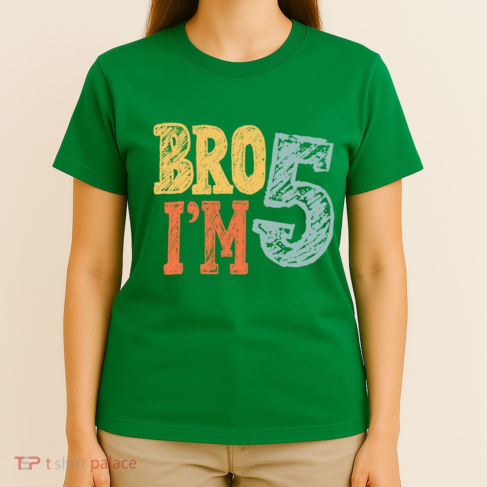 Kids Bro Im Five Years Old 5th Birthday T-Shirt