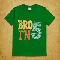 Kids Bro Im Five Years Old 5th Birthday T-Shirt thumb 5