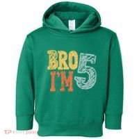 Kids Bro Im Five Years Old 5th Birthday Toddler Hoodie thumb 0
