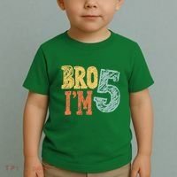 Kids Bro Im Five Years Old 5th Birthday Toddler T-Shirt thumb 2