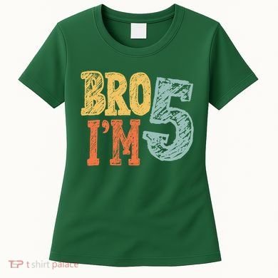 Kids Bro Im Five Years Old 5th Birthday Women's T-Shirt