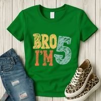 Kids Bro Im Five Years Old 5th Birthday Women's T-Shirt thumb 3