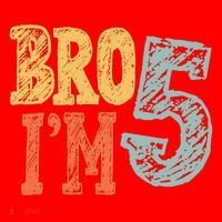 Kids Bro Im Five Years Old 5th Birthday Santa Hat thumb 1