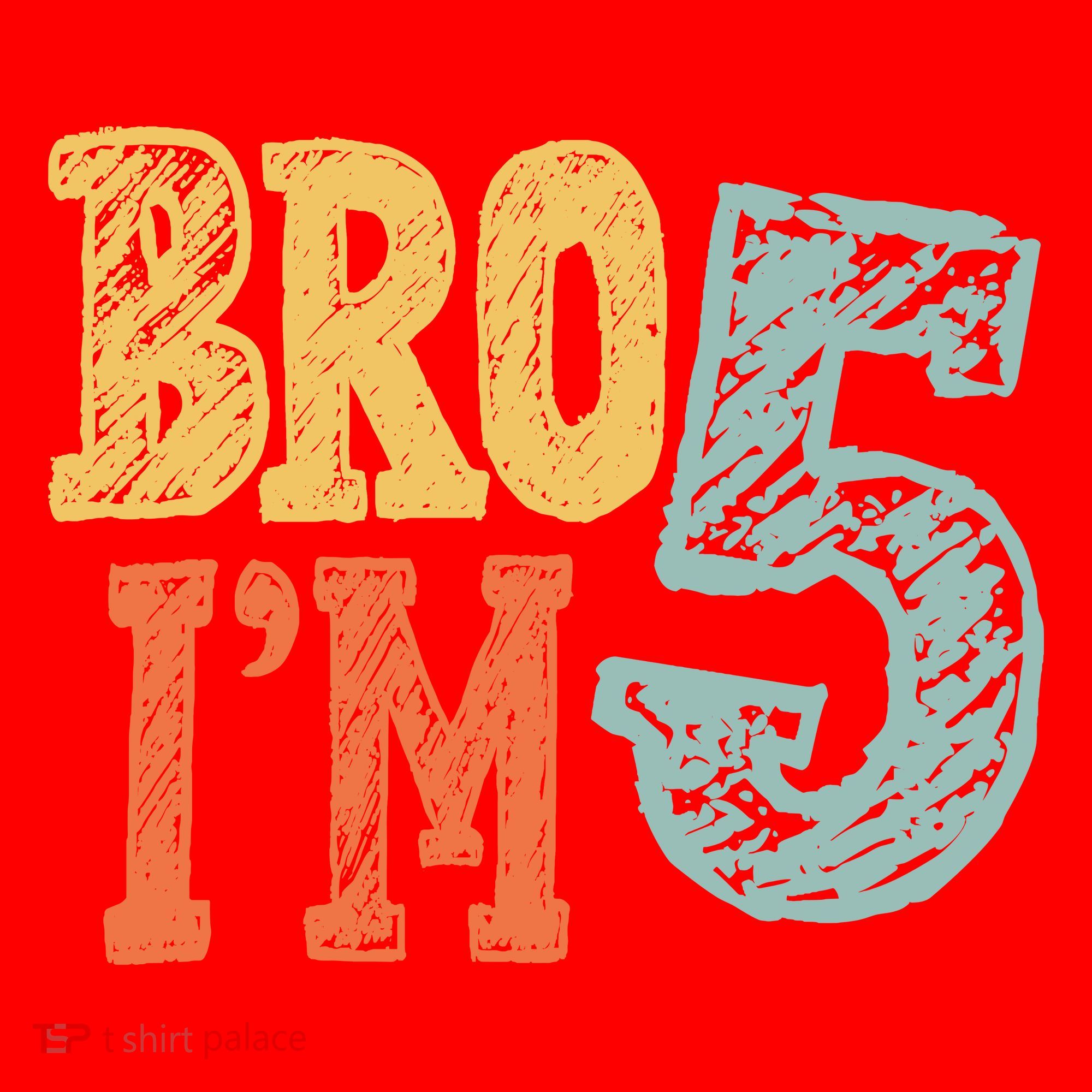 Kids Bro Im Five Years Old 5th Birthday Santa Hat