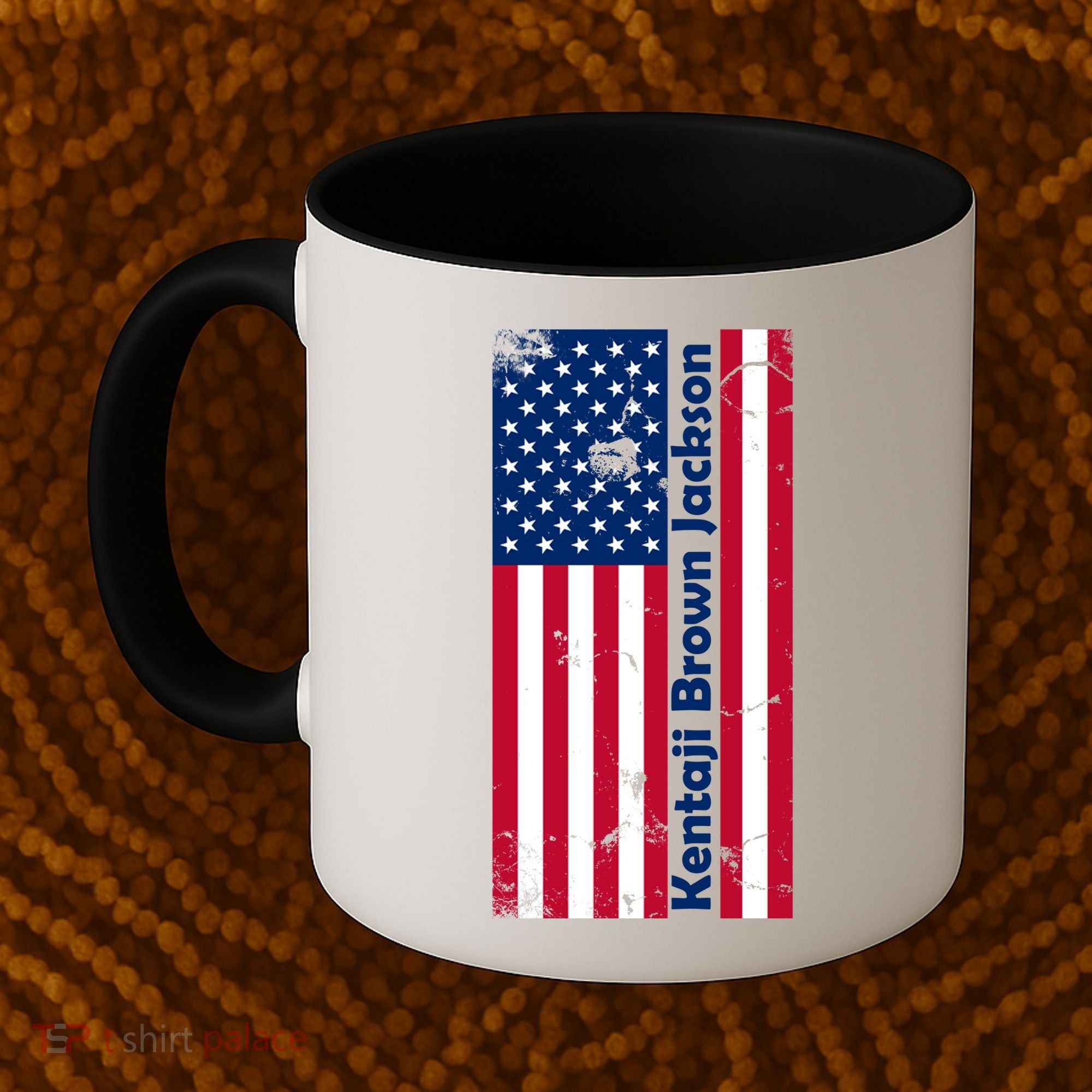 Kentaji Brown Jackson USA Flag Coffee Mug