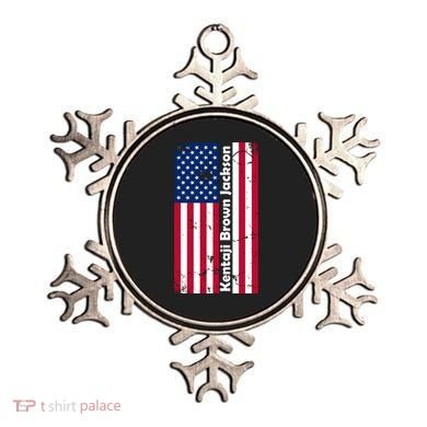 Kentaji Brown Jackson USA Flag Ornament