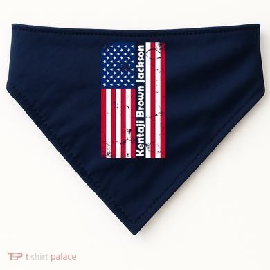 Kentaji Brown Jackson USA Flag USA-Made Doggie Bandana