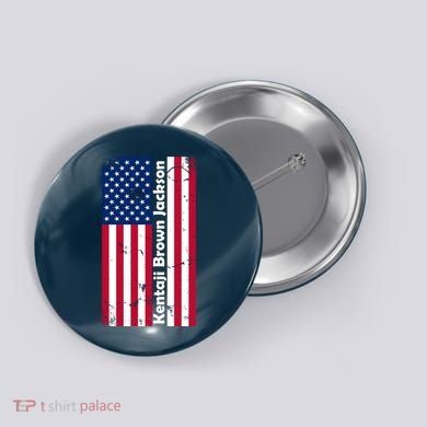 Kentaji Brown Jackson USA Flag Button