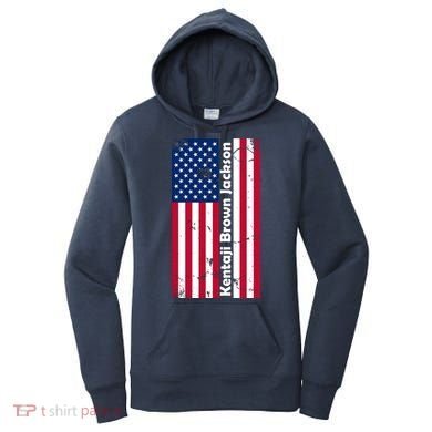 Kentaji Brown Jackson USA Flag Women's Hoodie