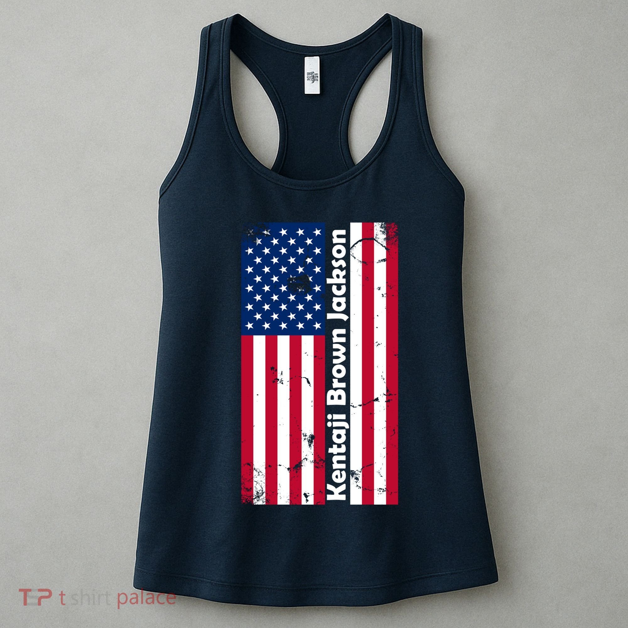 Kentaji Brown Jackson USA Flag Women's Tank Top