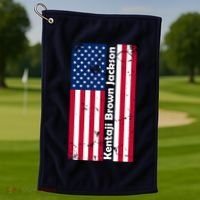 Kentaji Brown Jackson USA Flag Golf Towel thumb 1