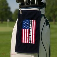Kentaji Brown Jackson USA Flag Golf Towel thumb 2
