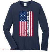 Kentaji Brown Jackson USA Flag Women's Long Sleeve Shirt thumb 0