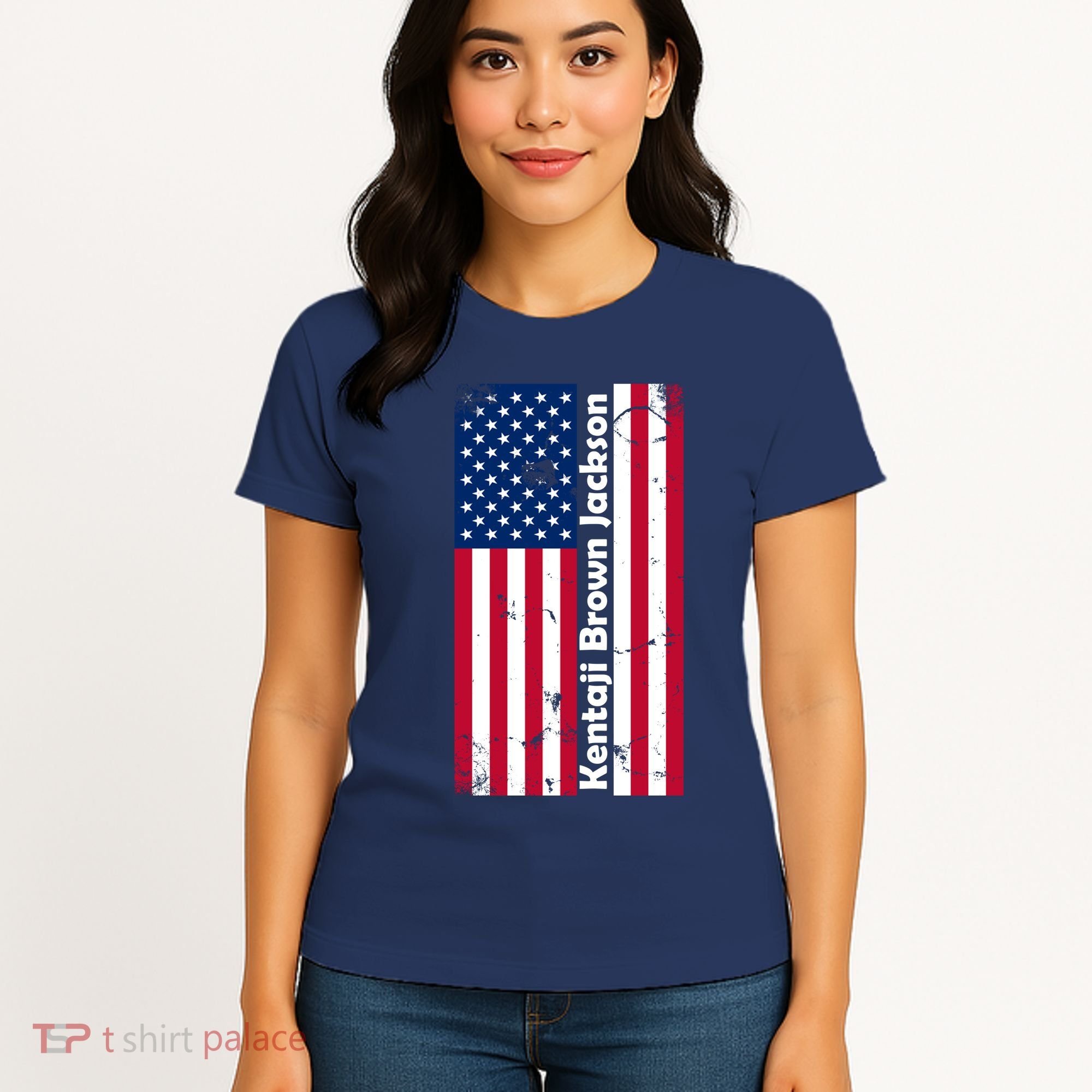 Kentaji Brown Jackson USA Flag Women's T-Shirt