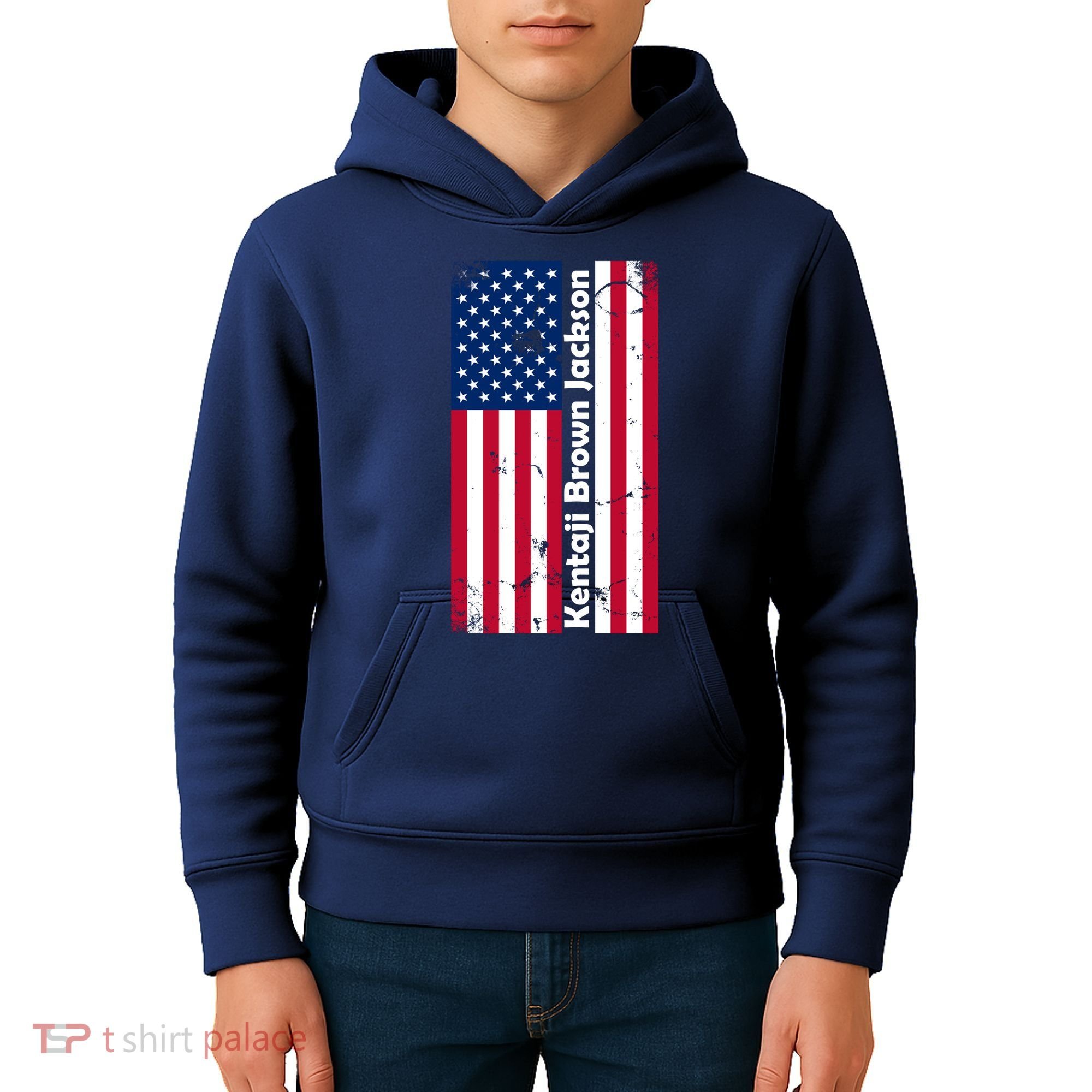 Kentaji Brown Jackson USA Flag Kids Hoodie