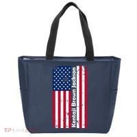 Kentaji Brown Jackson USA Flag Tote Bag thumb 0