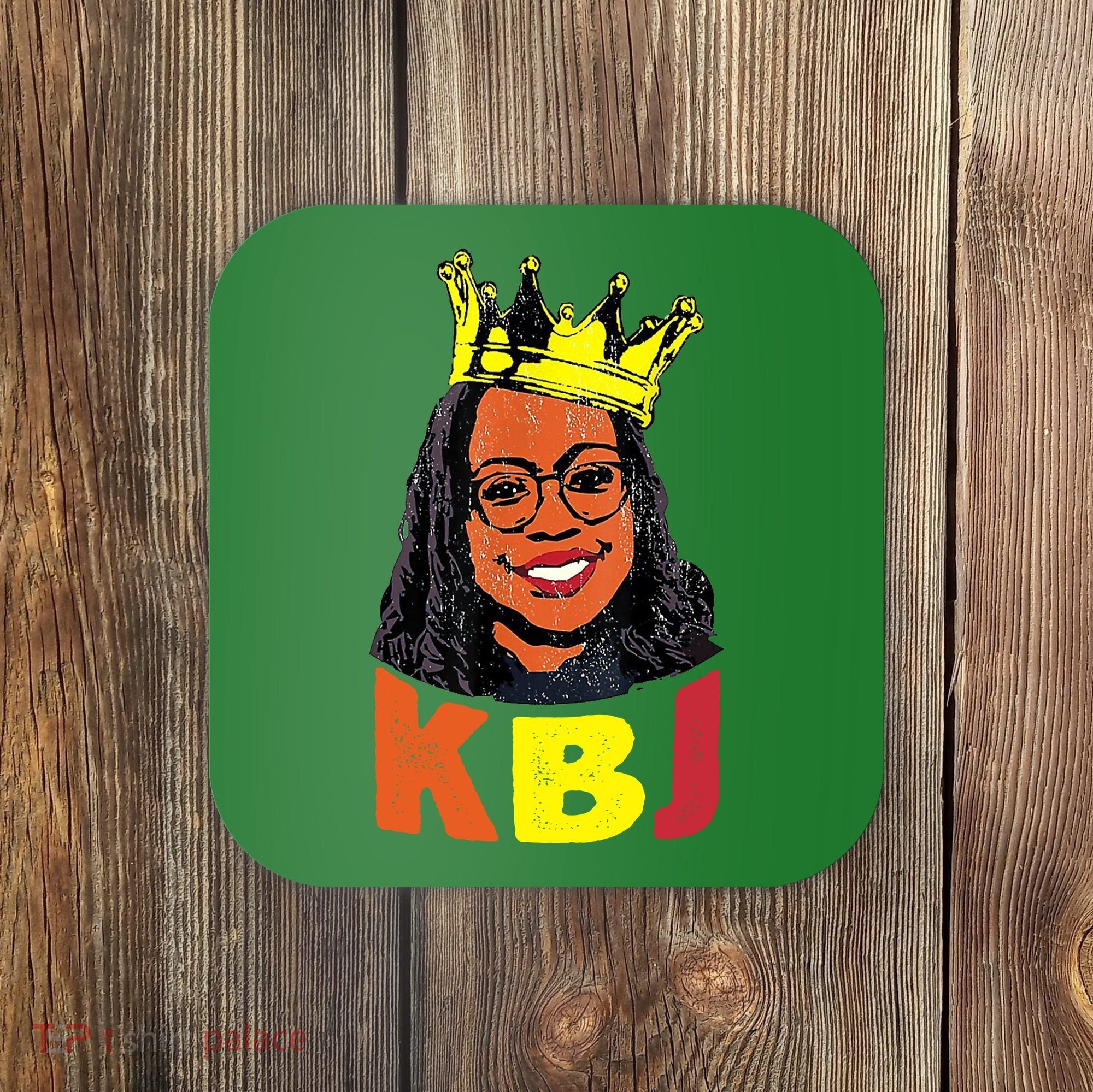 Ketanji Brown Jackson Retro KBJ Crown Coaster