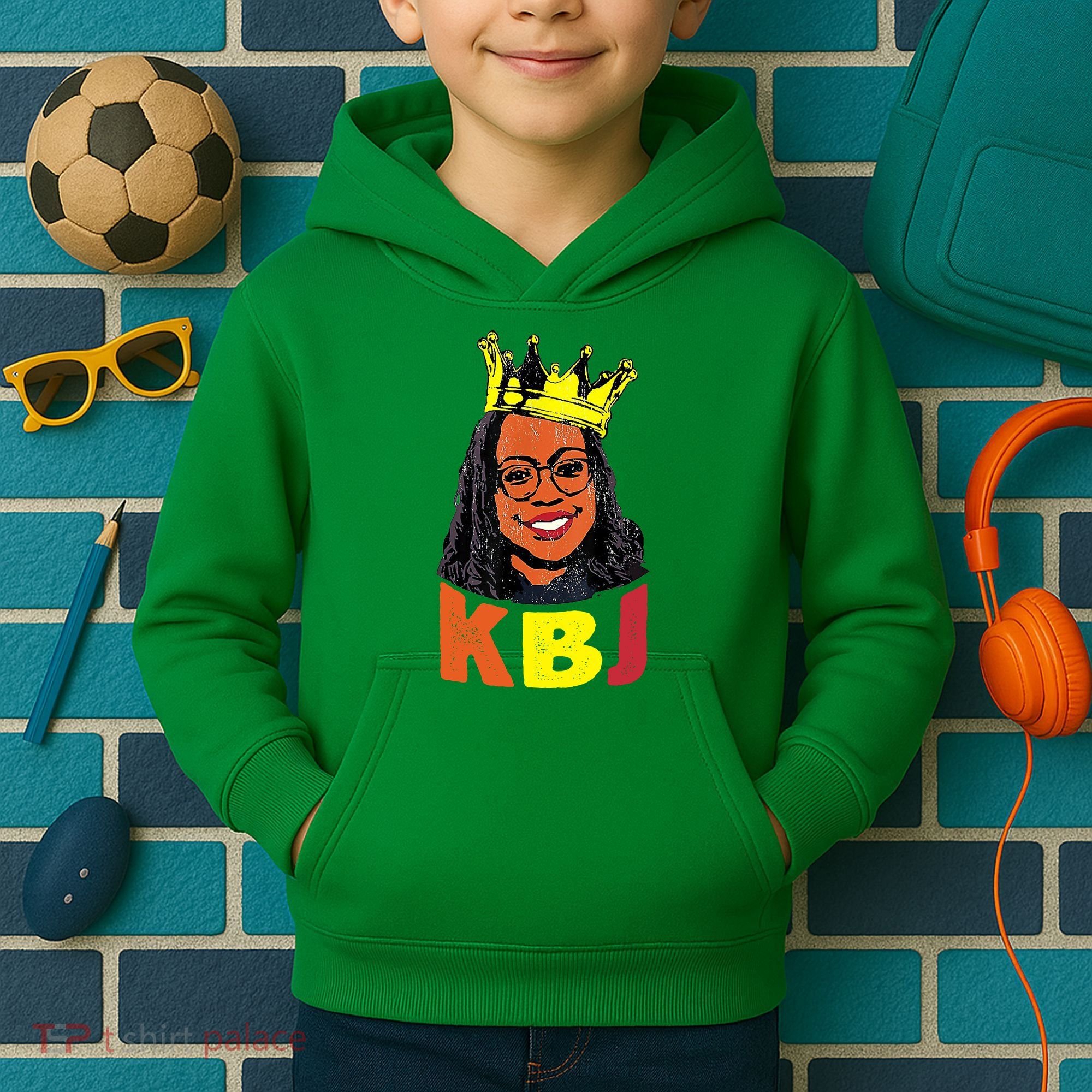 Ketanji Brown Jackson Retro KBJ Crown Kids Hoodie