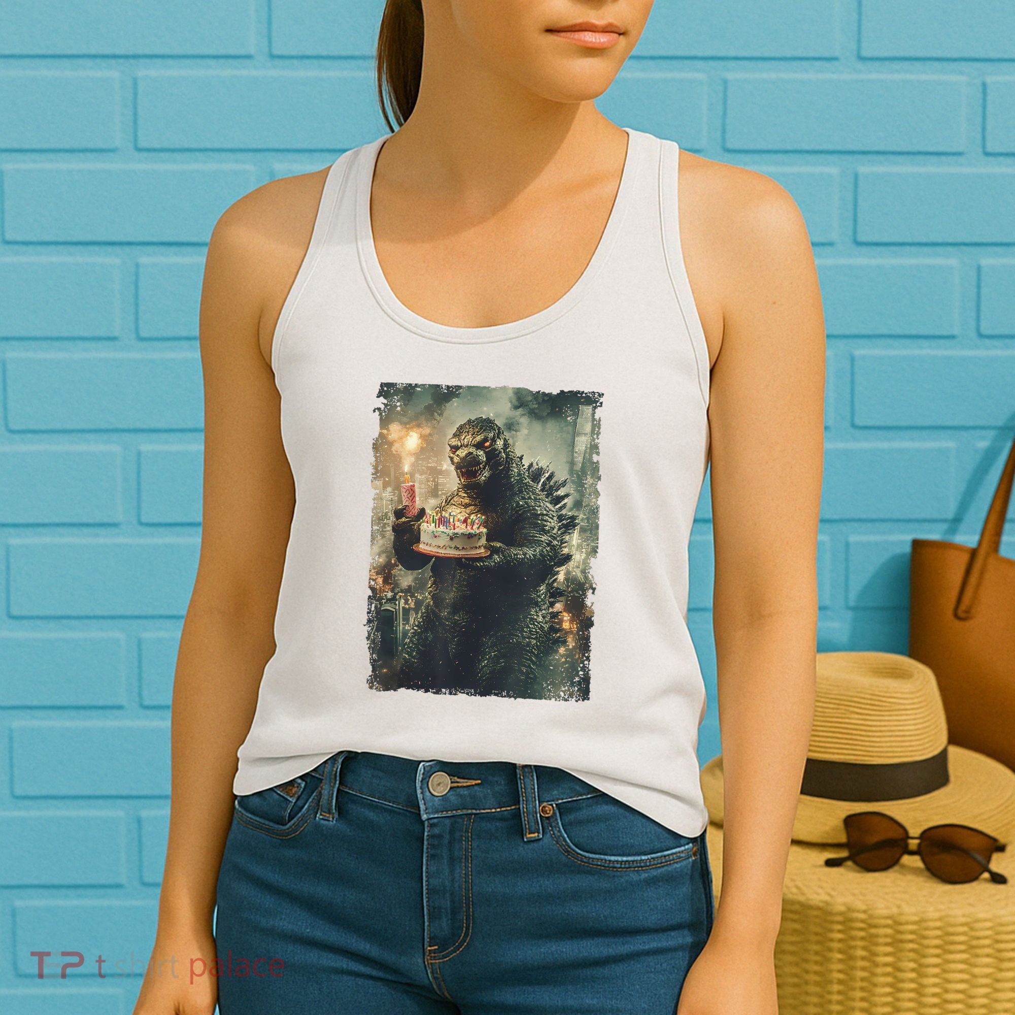 Kaiju Birthday Japan Monster Movie Bday Party Japanese Women's Tank Top
