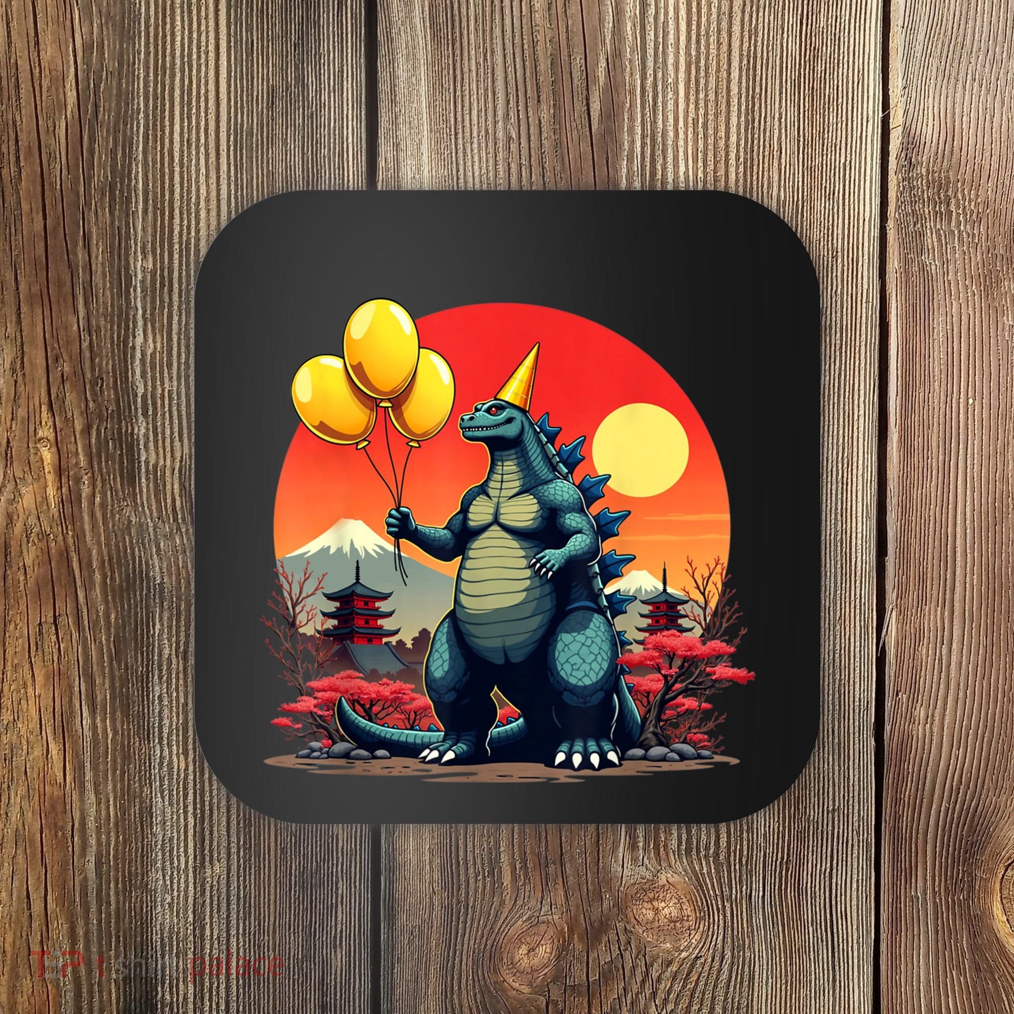 Kaiju Birthday Japan Monster Movie Bday Party Decorations Coaster