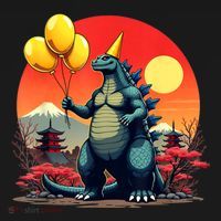 Kaiju Birthday Japan Monster Movie Bday Party Decorations Women's Hoodie thumb 2