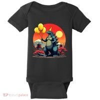 Kaiju Birthday Japan Monster Movie Bday Party Decorations Baby Bodysuit thumb 0