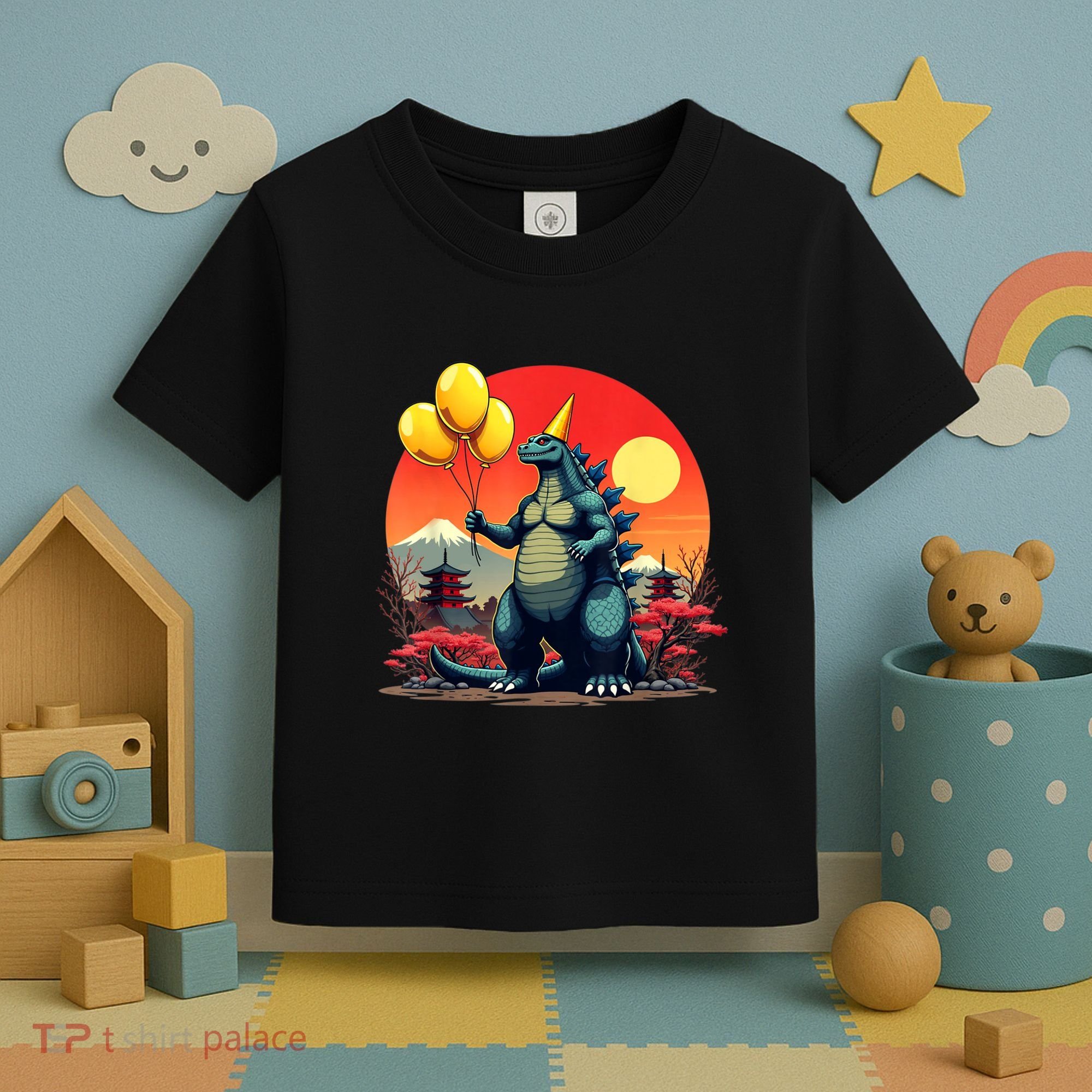 Kaiju Birthday Japan Monster Movie Bday Party Decorations Toddler T-Shirt
