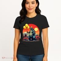 Kaiju Birthday Japan Monster Movie Bday Party Decorations Women's T-Shirt thumb 4