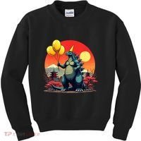 Kaiju Birthday Japan Monster Movie Bday Party Decorations Kids Sweatshirt thumb 0