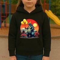 Kaiju Birthday Japan Monster Movie Bday Party Decorations Kids Hoodie thumb 3