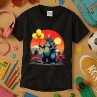 Kaiju Birthday Japan Monster Movie Bday Party Decorations Kids T-Shirt thumb 3
