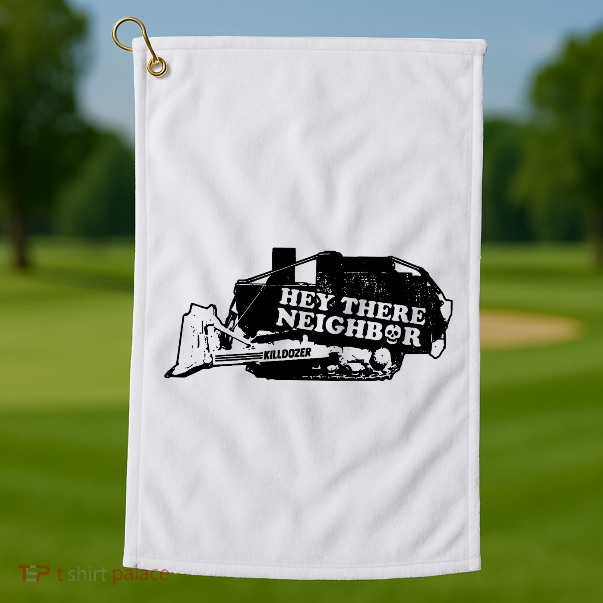 Killdozer Bulldozer Golf Towel