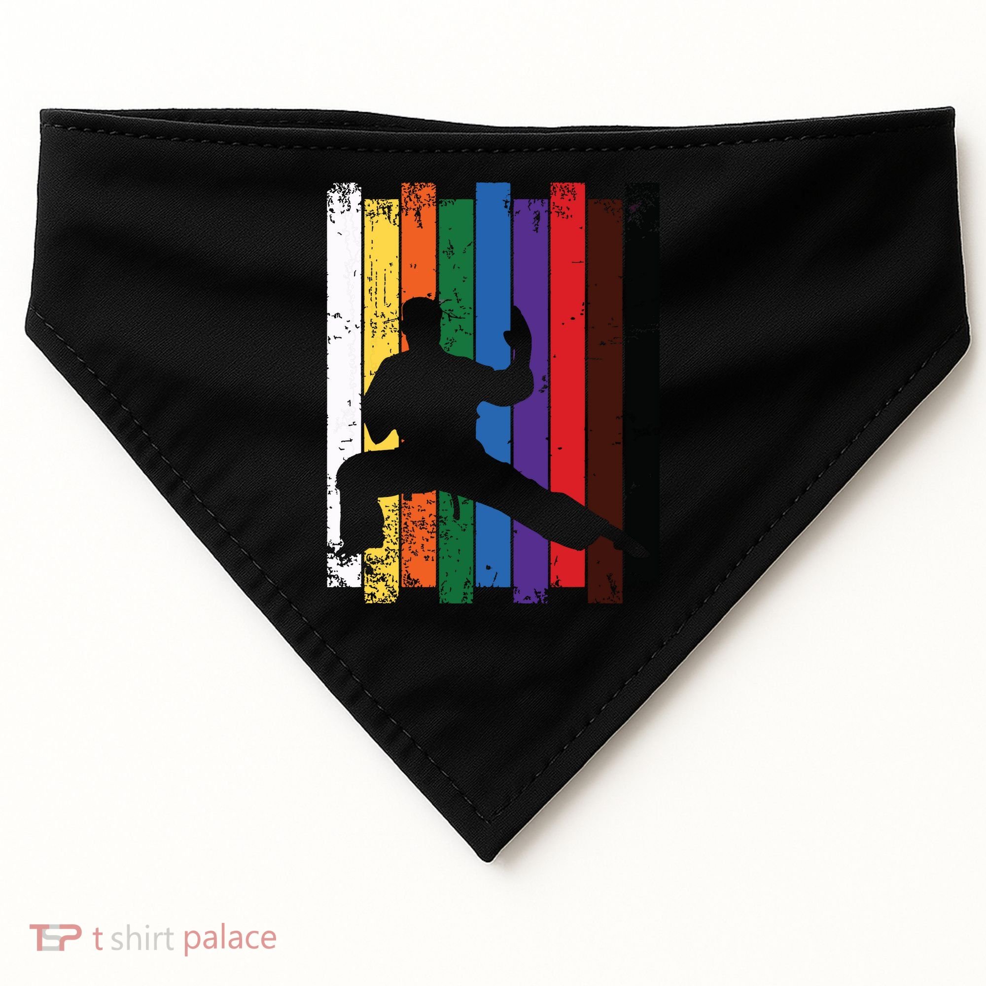 Karate Belt Karate Silhouette T Martial Arts USA-Made Doggie Bandana