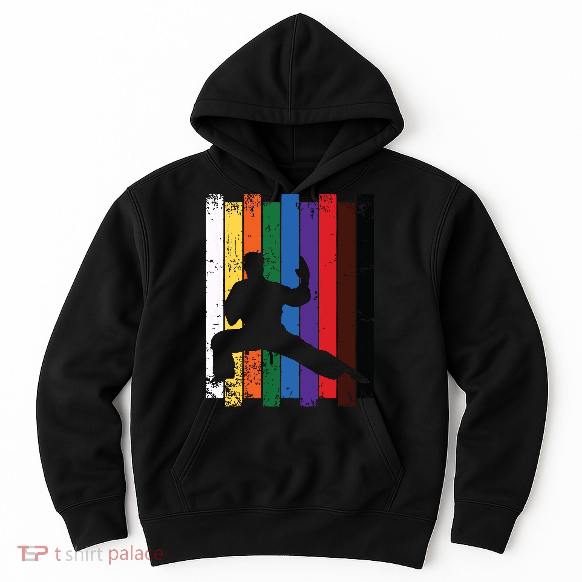 Karate Belt Karate Silhouette T Martial Arts Hoodie